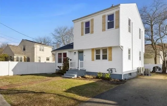 New siding installation showing side elevation with updated finish